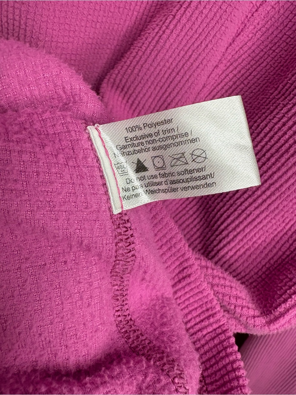 Arc'teryx Women's Magenta Delta LT Full Zip Size XL Polortec Waffle Knit - Picture 6 of 6